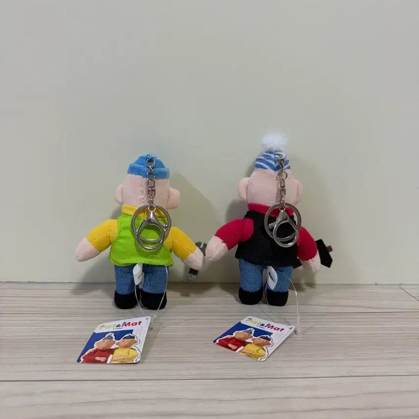 [BUNJANG] Pat &amp; Mat Safety Vest Doll Keychain Set / [일괄] 패트와매트 안전제일 인형 키링 세트