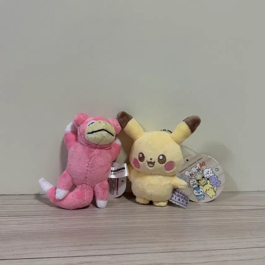 [BUNJANG] Pokemon Slowpoke &amp; Slowbro "Pocket Piece" Pikachu Doll Keychain Set / [일괄] 포켓몬스터 야돈 포켓피스 피카츄 인형 키링 세트