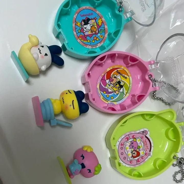 [BUNJANG] Tamagotchi Collectible Connection Case Figure Ploop Time Mamechi Mimitchi Flowertchi / 다마고치 콜렉터블 커넥션 케이스 피규어 풉타임 마메치 미미치 플라워치