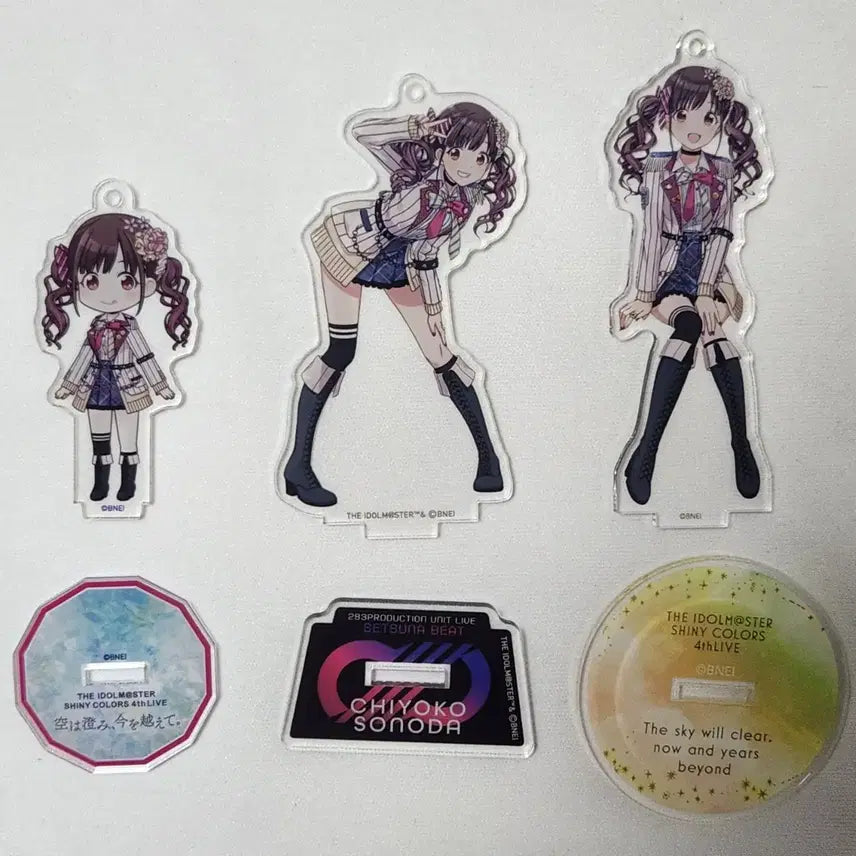 [BUNJANG] Shiny Colors Sonoda Chiyoko Acrylic Stand Keyring Bundle Set / (일괄) 샤이니컬러즈 샤니마스 소노다 치요코 아크릴 스탠드 키링
