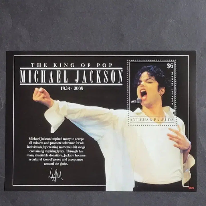 [BUNJANG] Michael Jackson 2009 Commemorative Stamp (Large) / 2009년 미국 팝의 전설 마이클잭슨 추모기념 우표(대형)In Memo