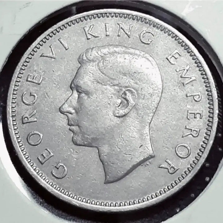 [BUNJANG] 1947 New Zealand 1 Shilling Coin / 뉴질랜드 1947년 1실링.외국주화 주화 화폐 동전