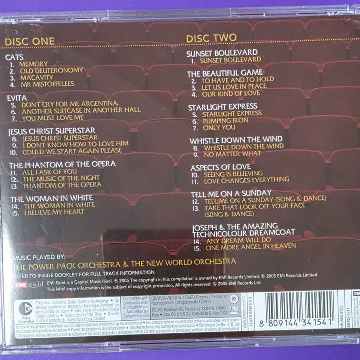 [BUNJANG] Andrew Lloyd Webber Musical Best 2CD (Unsealed) / [개봉/CD] 앤드류 로이드 웨버 뮤지컬 베스트