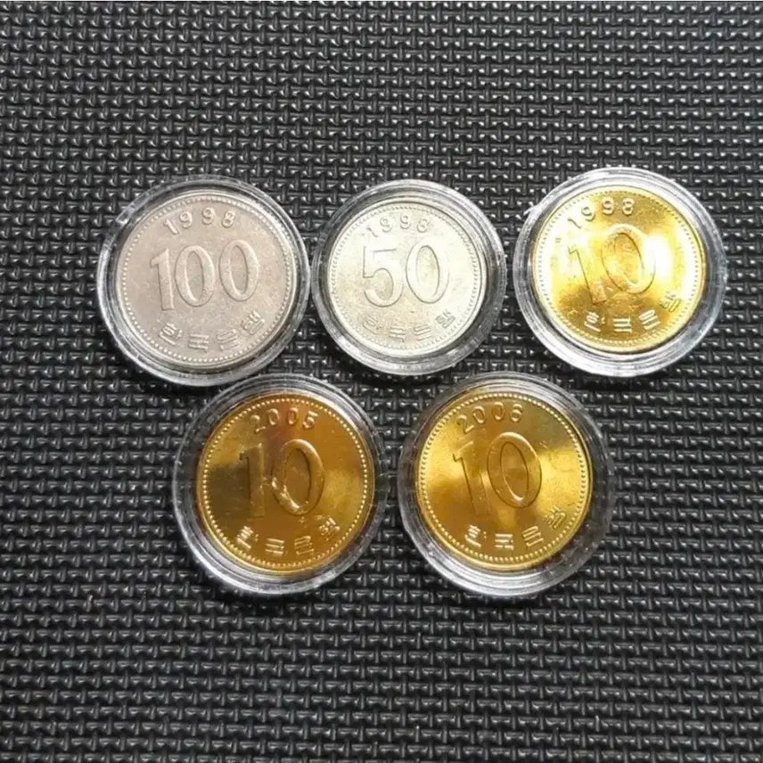 [BUNJANG] South Korea 1998 100, 50, 10 Won Coin Set / 한국은행 1998년 100.50.10원등5종일괄.주화 화폐 동전