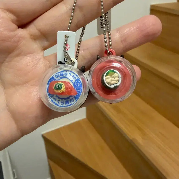 [BUNJANG] Kura Sushi Miniature Keychain Set / 쿠라스시 미니어처 키링 2종 일괄 판매