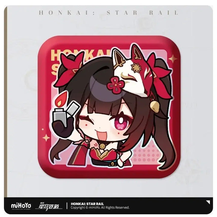 [BUNJANG] Honkai: Star Rail Pom-Pom Exhibition Series Square Can Badge / 스파클 붕스 붕괴 스타레일 공식 폼폼 전시관 시리즈 사각 캔뱃지
