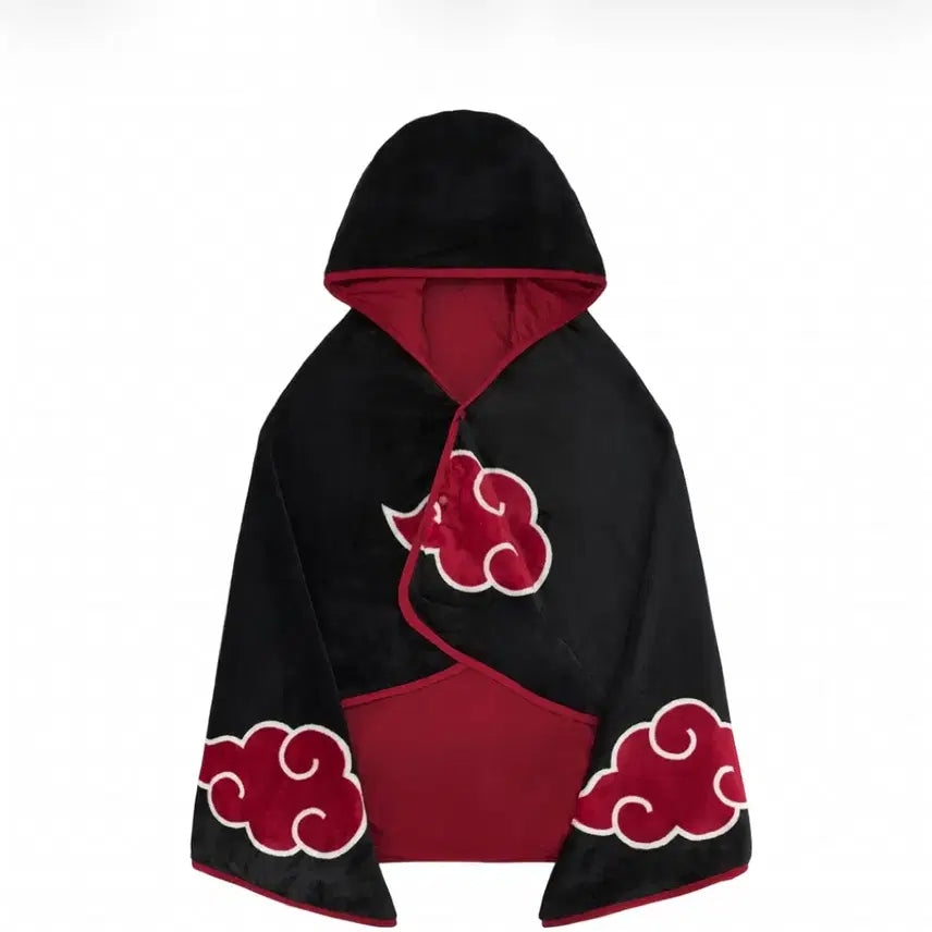 [BUNJANG] SPAO Naruto Akatsuki Hoodie Blanket / 나루토 스파오 아카츠키 후드 담요