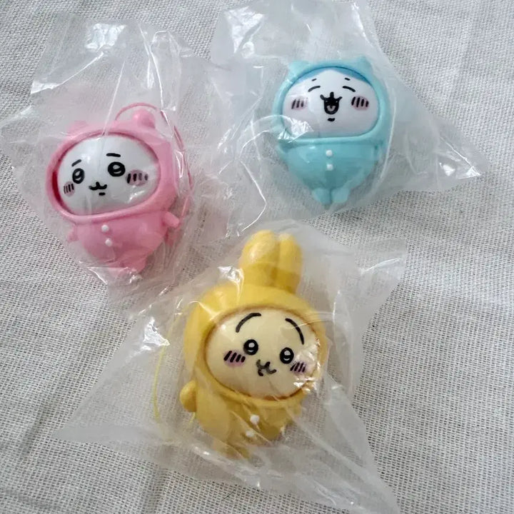 [BUNJANG] Cheekawa Hachiware Usagi Raincoat Mini Figure Set / 먼작귀 치이카와 하치와레  우사기 우비 미니피규어 세트판매