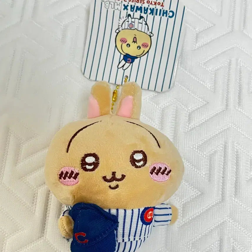 [BUNJANG] Chiikawa x MLB Tokyo Series Mascot Keychain - Usagi (Chicago Cubs) / [새상품]치이카와 x MLB 도쿄 시리즈 마스코트 키링 우사기 시카고