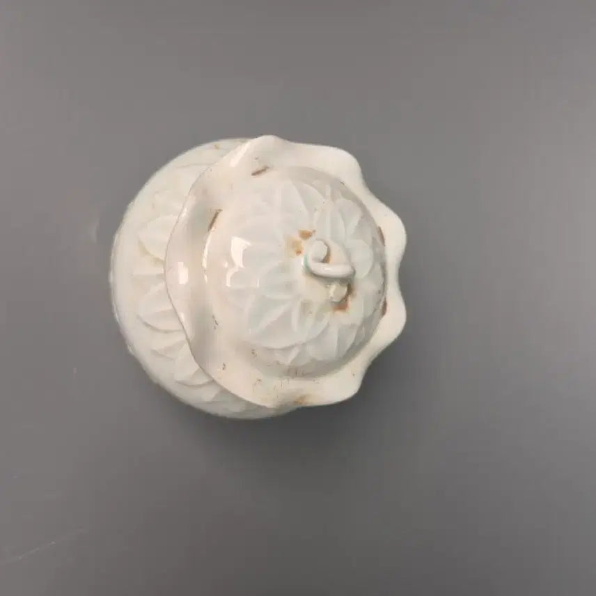 [BUNJANG] Song Gyeongdeok Jinyeong Celadon Vase with Lotus Pattern / 송 경덕진요 청백자 화구 연판문 유개항아리 중국도자기 골동품 수집품