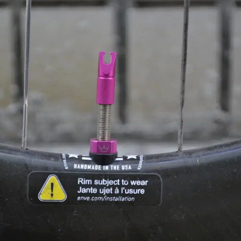 [BUNJANG] PTIS x Chris King Tubeless Valve MK.2 Punch (Pink) / 피티스 x 크리스 킹 튜브리스벨브 mk.2 펀치(핑크)