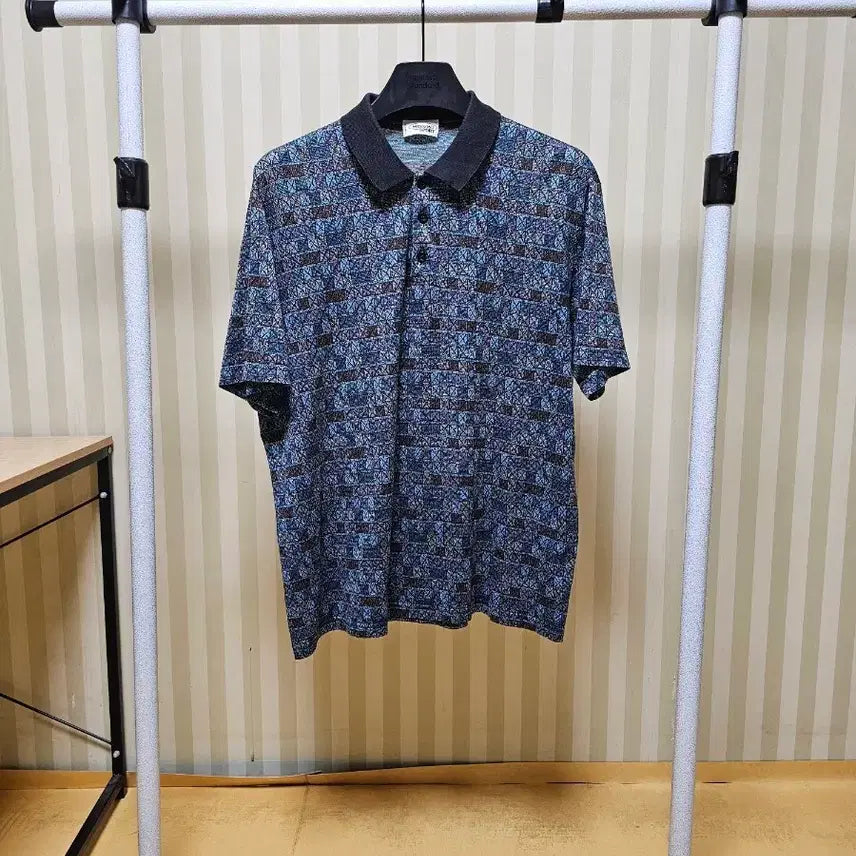 [BUNJANG] Missoni Collar Cotton T-Shirt Multi-Pattern / 미쏘니 카라 코튼 L