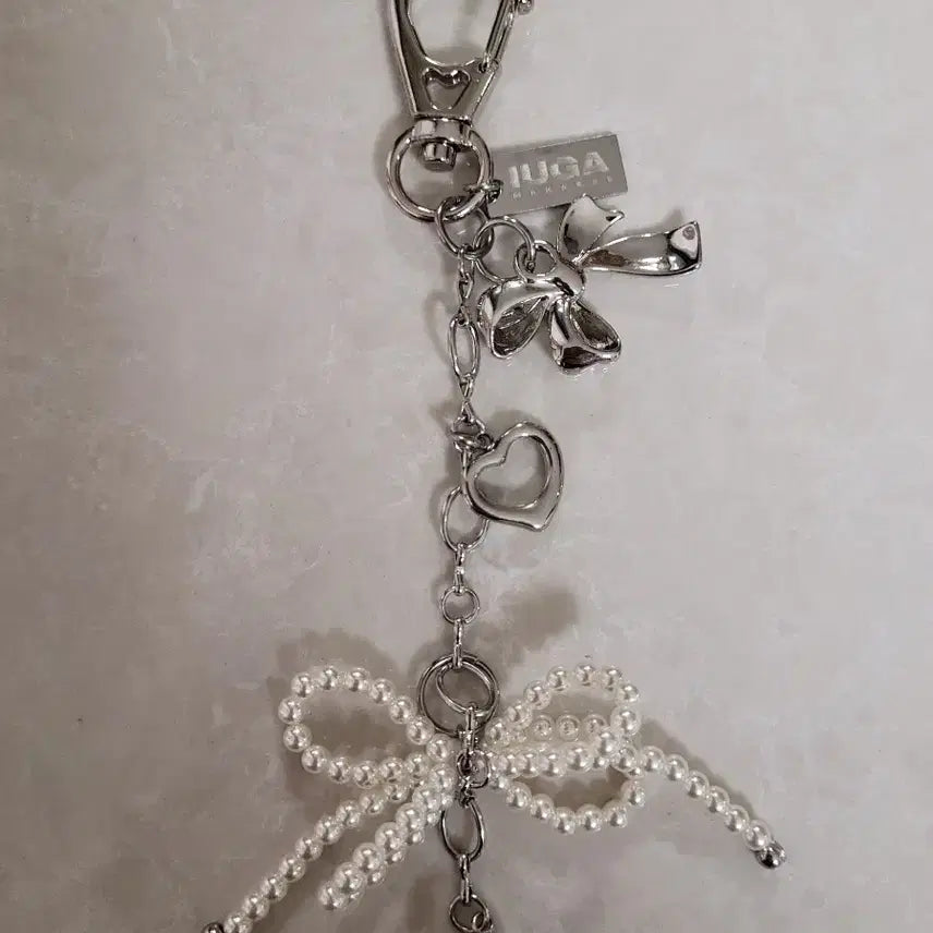 [BUNJANG] Lee Woo Goma Caras Ribbon Beads Keyring / 이우가마카라스 Ribbon Beads Keyring