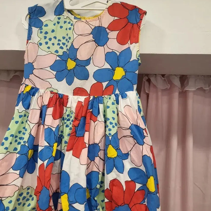 [BUNJANG] Floral Pattern Sleeveless Dress for Children / 플라워 아동패턴 민소매 원피스
