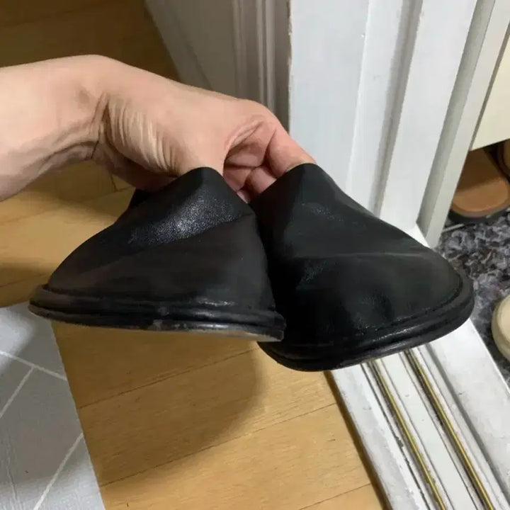 [BUNJANG] Brown Yak Leather Babouche Loafers / 브라운야드 레더 바부슈로퍼