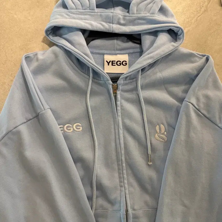 [BUNJANG] YEGG Sky Blue Hoodie Zip-Up (Enish Yuushi Wear) / 미착용 YEGG 예그 후드집업 스카이블루 하늘색 엔위시 유우시 착용