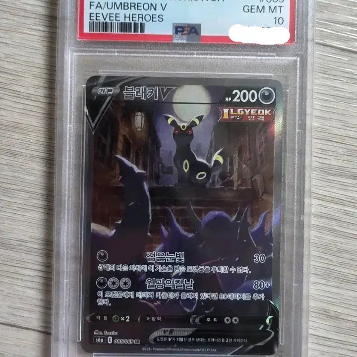 [BUNJANG] Pokemon Blacky V PSA 10 / 2021 포켓몬스터 블래키 V PSA10 팝니다