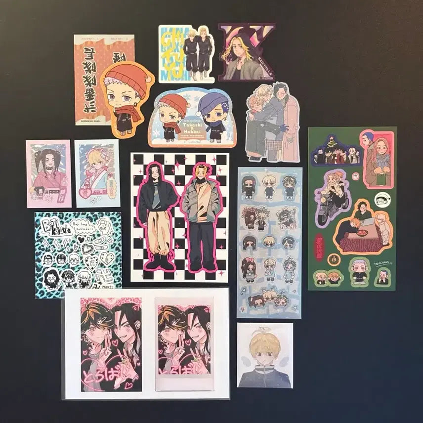 [BUNJANG] Tokyo Revengers Official &amp; Unofficial Paper Stickers Bundle / 도쿄리벤져스 도리벤 공굿 &amp; 비공굿 스티커 지류 양도