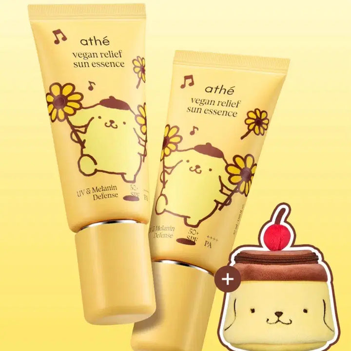 [BUNJANG] Atelier X Sanrio PomPomPurin Sun Essence + Pudding Pouch Set (Sealed) / (미개봉)아떼X산리오 폼폼푸린 선 에센스 + 푸딩파우치 세트 양도 판매