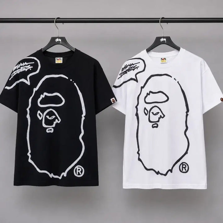 [BUNJANG] BAPE Joshua Ape Head Short Sleeve T-Shirt / 베이프  조슈아 에이프 헤드 반팔