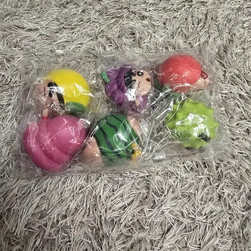 [BUNJANG] Crayon Shin-chan Fruit Figure 6-Piece Set (Sealed) / 짱구는 못말려 과일 피규어 미개봉 6종 세트로 일괄 판매합니다.