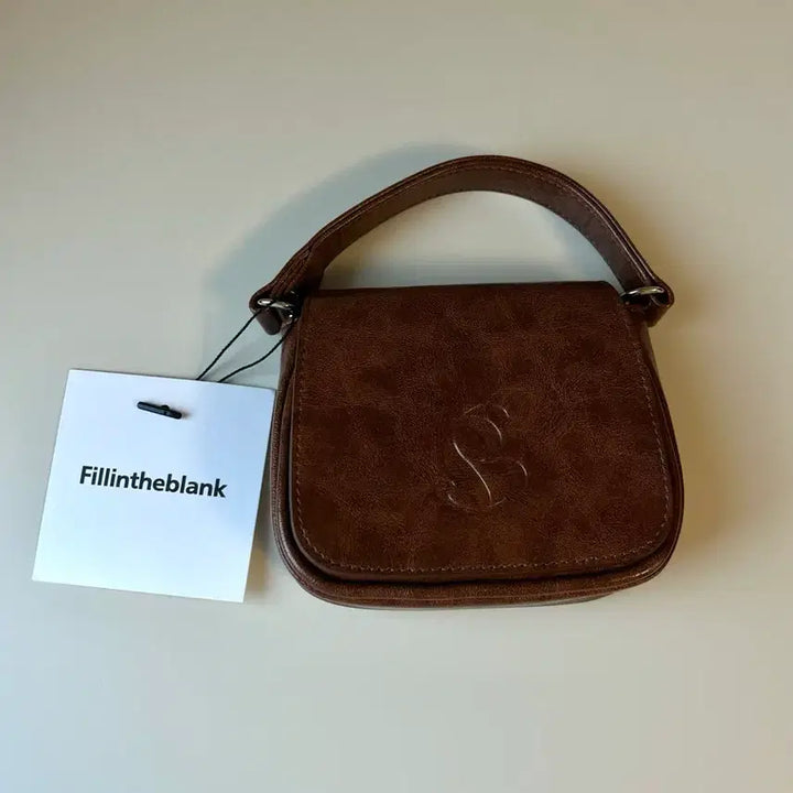 [BUNJANG] Fillintheblank Leather Chain Crossbody Bag Brown / (새상품)Fillintheblank 가죽 체인 크로스백 브라운