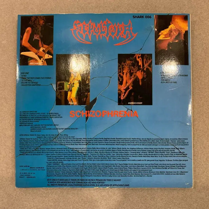 [BUNJANG] Sepultura Schizophrenia LP (1st Pressing) / sepultura LP 팝니다.(초판)