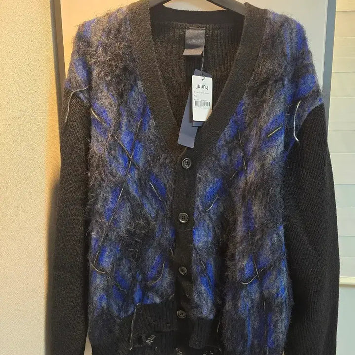[BUNJANG] Juun.J Blue Argyle Cardigan L / 준지/블루아가일가디건/L