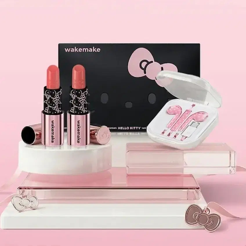 [BUNJANG] WAKEMAKE x Hello Kitty Healthy Glow Balm Stick Duo Set / 웨이크메이크x헬로키티 헬시 글로우 밤 스틱 듀오 기획