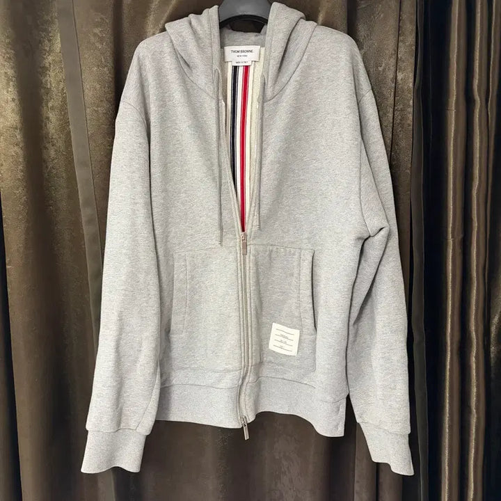[BUNJANG] Thom Browne Back Tricolor Hooded Zip-Up Gray / [2] 톰브라운 후드집업 백삼선 그레이