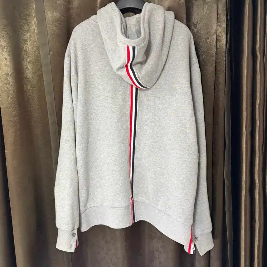 [BUNJANG] Thom Browne Back Tricolor Hooded Zip-Up Gray / [2] 톰브라운 후드집업 백삼선 그레이