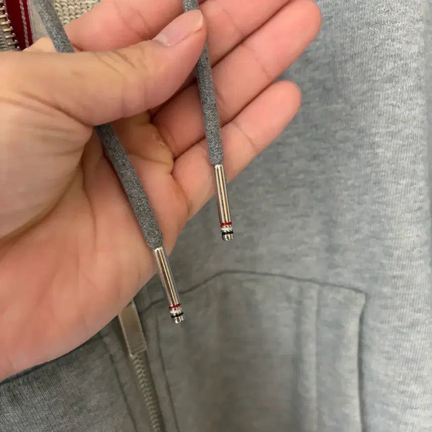 [BUNJANG] Thom Browne Back Tricolor Hooded Zip-Up Gray / [2] 톰브라운 후드집업 백삼선 그레이