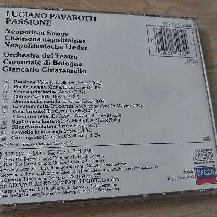 [BUNJANG] Luciano Pavarotti Passione CD / 파바로티 Passione CD