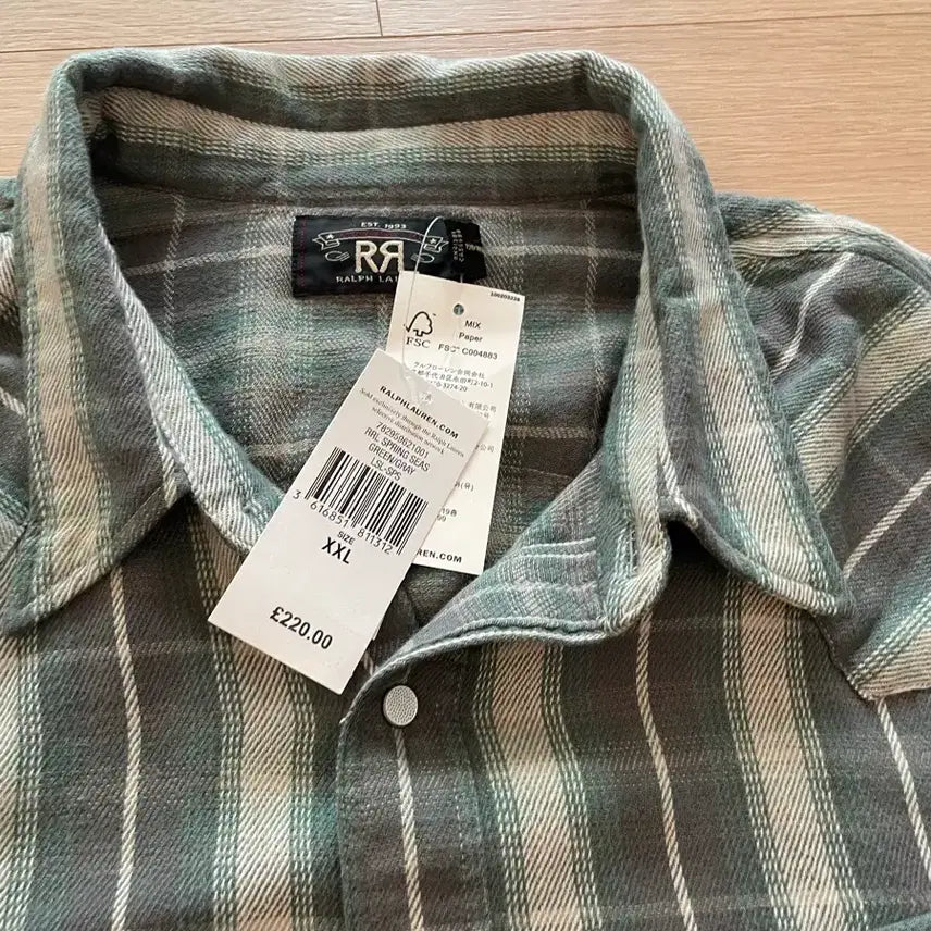 [SOLD OUT] 더블알엘 플레드 웨스턴셔츠 XXL