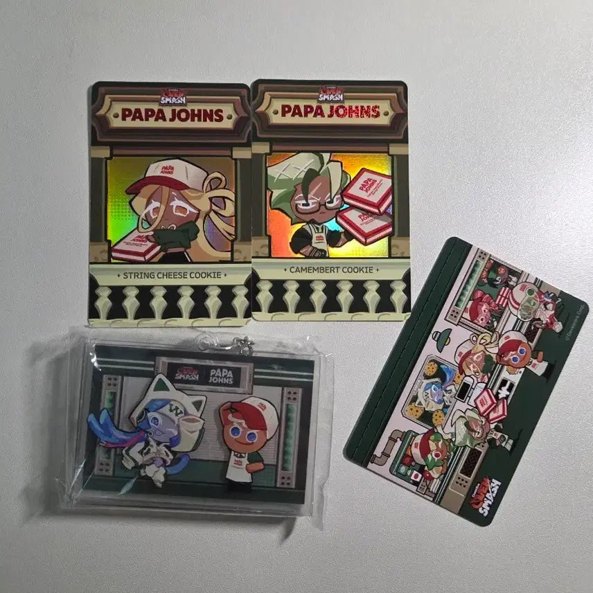 [BUNJANG] Cookierun OvenSmash Papa Johns Collaboration Official Goods Coupon Set / 쿠키런 오븐스매시 파파존스 콜라보 공식 굿즈 쿠폰 세트