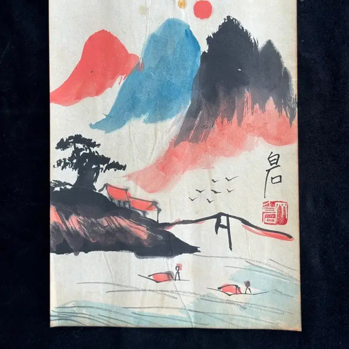 [BUNJANG] Qi Baishi (齐白石) Landscape Ink Wash Painting / 제백석 치바이스 산수 수묵화 (20) 고화 그림 산수화 골동품 고미술품