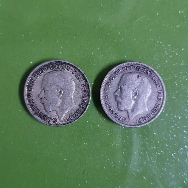 [BUNJANG] George V 3 Pence Silver Coin (1911-1920) / 영국 조지5세 3펜스 은화 2점