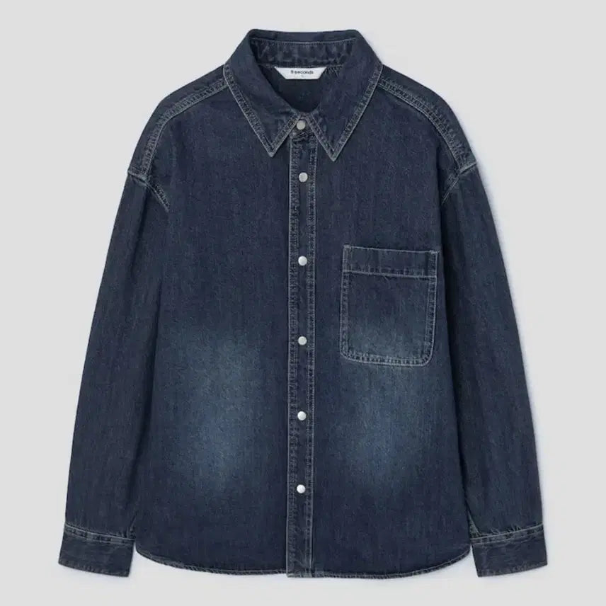 [BUNJANG] 8seconds Brushed Loose Fit Denim Shirt L / 에잇세컨즈 브러쉬드 루즈핏 데님 셔츠L 새제품