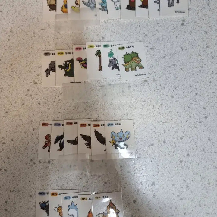 [BUNJANG] Pokemon Ttibu Seal Set (61 Types) Season 4 / 2025 시즌4 포켓몬 띠부씰 61종 일괄 팝니다.