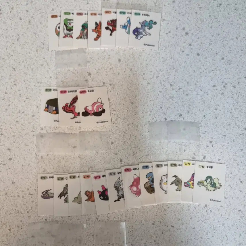 [BUNJANG] Pokemon Ttibu Seal Set (61 Types) Season 4 / 2025 시즌4 포켓몬 띠부씰 61종 일괄 팝니다.