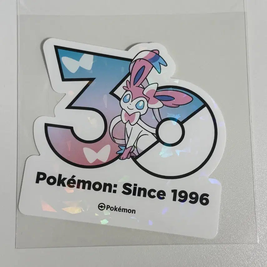 [BUNJANG] Pokemon 30th Anniversary Logo Sticker - Sylveon / 포켓몬스터 30주년 로고 스티커 님피아