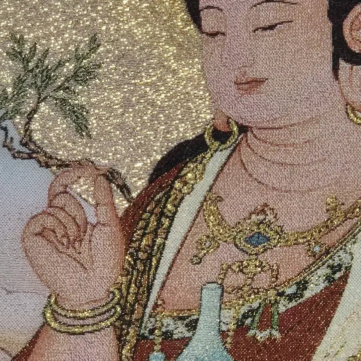[BUNJANG] Guan Yin Bodhisattva Scroll (Gold Thread Weaving) / 관세음보살족자(금색실짜임)