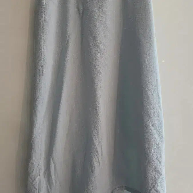 [BUNJANG] Light Blue Linen Long Skirt / 연한 하늘색 린넨 스커트/착용샷0