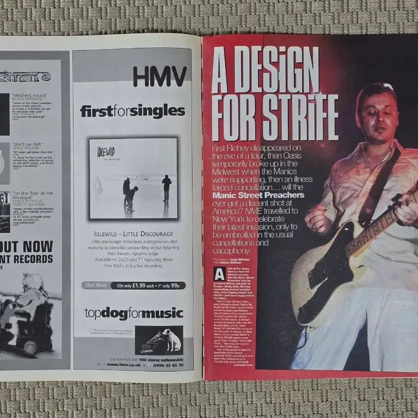 [BUNJANG] Manic Street Preachers NME Large Magazine (September 1999) / 매거진 Manic Street Preachers NME 라지 매거진