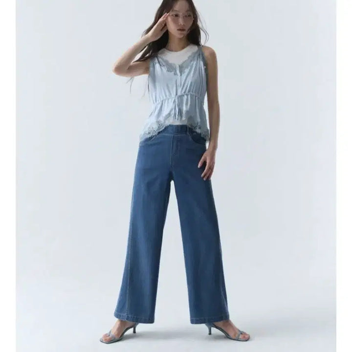 [BUNJANG] Georges Rech Summer Denim Wide Pants / 죠르쥬레쉬 여름 데님 팬츠(새제품)
