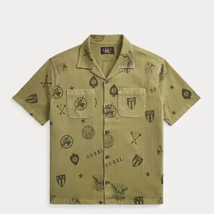 [BUNJANG] RRL Herringbone Twill Knit Camp Shirt / RRL 더블알엘 니트 헤링본 트윌 캠프셔츠