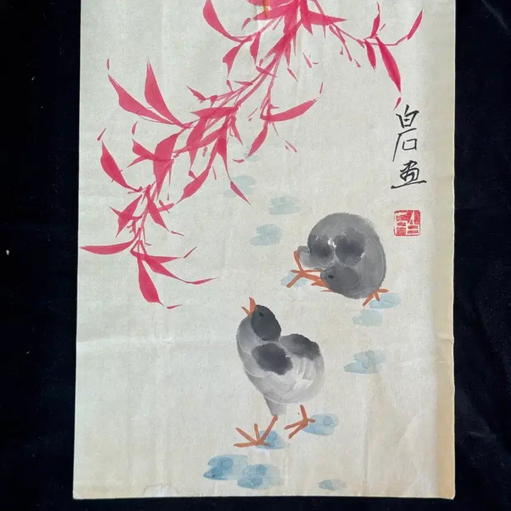 [BUNJANG] Qi Baishi "Hwajo-do" Painting - Antique Chinese Art / 제백석 치바이스 영모화 화조도 육필 그림 (12) 고화 골동품 고미술품