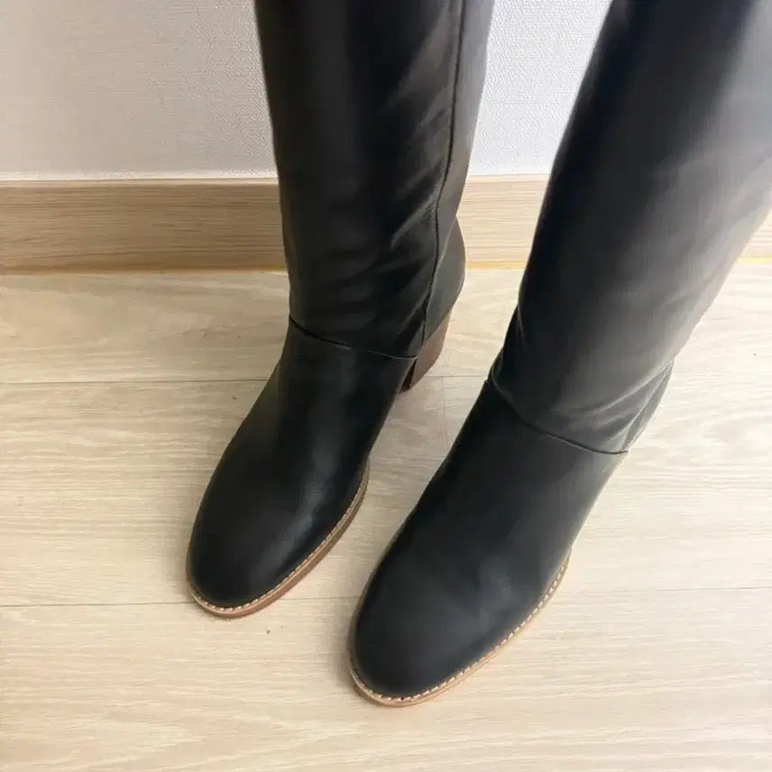 [BUNJANG] Mango Leather Long Boots Size 240 / 망고 롱부츠 240 소가죽
