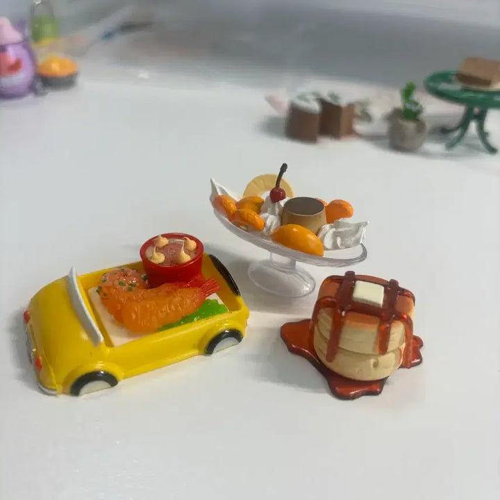 [BUNJANG] Re-Ment Food Miniature Pudding Hotcake Props Figure Doll / 리멘트 식완 음식 푸딩 핫케이크 소품 피규어 인형