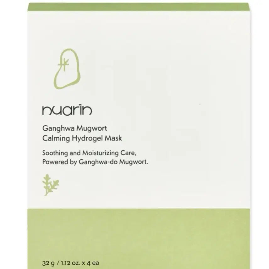 [BUNJANG] Nuarin Mugwort Calming Hydrogel Mask 4-Pack / 누아린 강화쑥 진정 하이드로겔 마스크 4개입